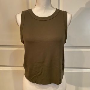 Olive green crop top